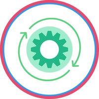 iteration platt cirkel ikon vektor