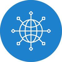 global verbinden multi Farbe Kreis Symbol vektor