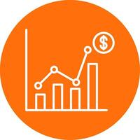 Der Umsatz Statistiken multi Farbe Kreis Symbol vektor