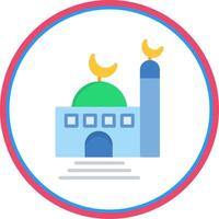 Moschee eben Kreis Symbol vektor