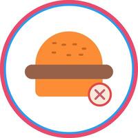 Nein Burger eben Kreis Symbol vektor