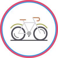 Fahrrad eben Kreis Symbol vektor