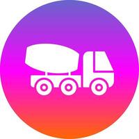 Zement LKW Glyphe Gradient Kreis Symbol Design vektor