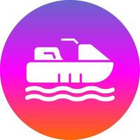 Jet Ski Glyphe Gradient Kreis Symbol Design vektor