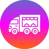 Essen LKW Glyphe Gradient Kreis Symbol Design vektor