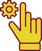 Hand Rahmen Jahrgang Symbol Design vektor