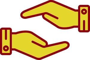 Unterstützung Hände Geste Jahrgang Symbol Design vektor