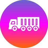 LKW Glyphe Gradient Kreis Symbol Design vektor