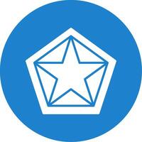 Star Pentagon multi Farbe Kreis Symbol vektor