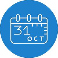 oktober 31: a mång Färg cirkel ikon vektor