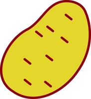 Kartoffel Jahrgang Symbol Design vektor