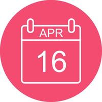 april mång Färg cirkel ikon vektor