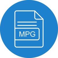 mpg Datei Format multi Farbe Kreis Symbol vektor