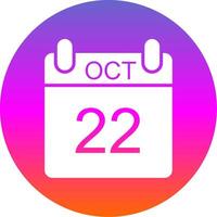 Oktober Glyphe Gradient Kreis Symbol Design vektor