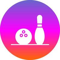 Bowling Glyphe Gradient Kreis Symbol Design vektor