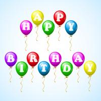 Grattis på födelsedagsfest ballonger vektor