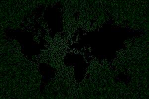 grön prickar värld Karta tapet bakgrund vektor