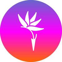 Strelitzia Glyphe Gradient Kreis Symbol Design vektor