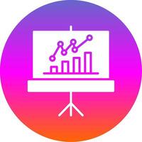 Tafel Glyphe Gradient Kreis Symbol Design vektor