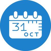 oktober 31: a mång Färg cirkel ikon vektor