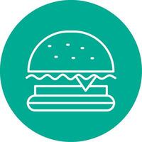 Burger schnell Essen multi Farbe Kreis Symbol vektor