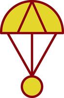 Fallschirmspringen Jahrgang Symbol Design vektor