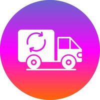 Müll LKW Glyphe Gradient Kreis Symbol Design vektor