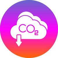 co2 Glyphe Gradient Kreis Symbol Design vektor