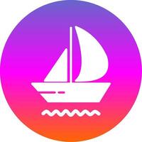 Yacht Glyphe Gradient Kreis Symbol Design vektor