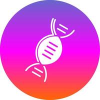 DNA Glyphe Gradient Kreis Symbol Design vektor