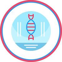 DNA Strand eben Kreis Symbol vektor