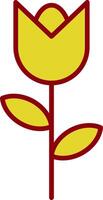 Tulpe Jahrgang Symbol Design vektor