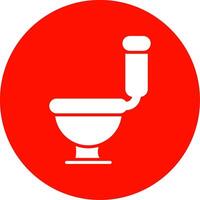 toalett mång Färg cirkel ikon vektor