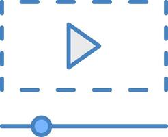 Linie gefüllt Blau Symbol vektor