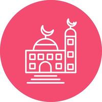 Moschee multi Farbe Kreis Symbol vektor