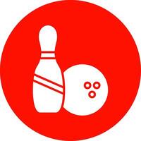 Bowling multi Farbe Kreis Symbol vektor