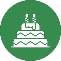 Geburtstag Kuchen multi Farbe Kreis Symbol vektor