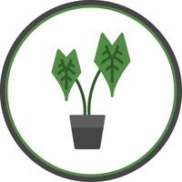 Alocasia eben Kreis Symbol vektor