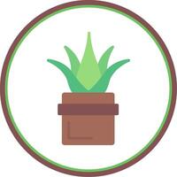 Aloe vera eben Kreis Symbol vektor