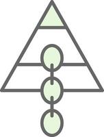 länk pyramid fylla ikon design vektor