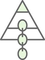 Verknüpfung Pyramide Stutfohlen Symbol Design vektor