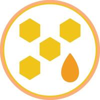 honung platt cirkel ikon vektor