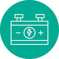 Auto Batterie multi Farbe Kreis Symbol vektor