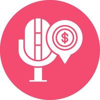 Finanzen Podcast multi Farbe Kreis Symbol vektor