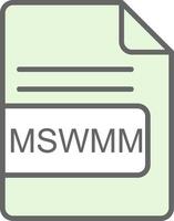 mswmm Datei Format Stutfohlen Symbol Design vektor