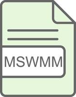 mswmm fil formatera fylla ikon design vektor