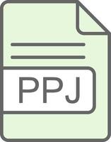 ppj Datei Format Stutfohlen Symbol Design vektor