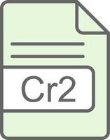 cr2 fil formatera fylla ikon design vektor