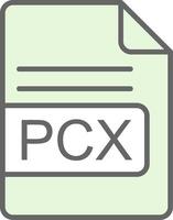 pcx fil formatera fylla ikon design vektor