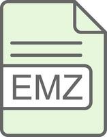 emz Datei Format Stutfohlen Symbol Design vektor